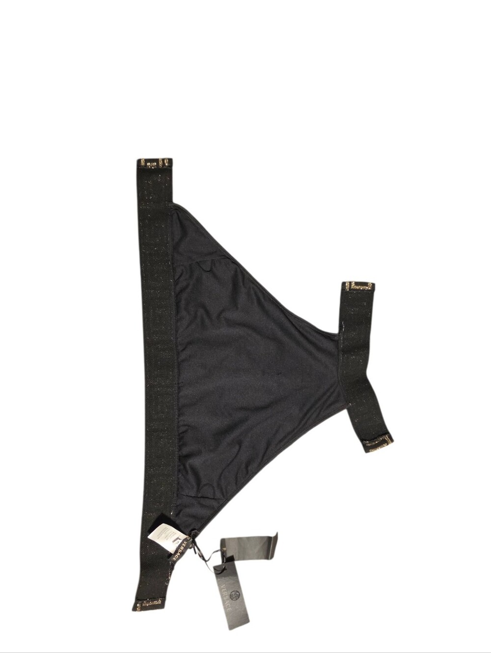 NWT Versace Black & Gold Greca Logo Bikini Thong Set Size XL - Picture 6 of 16